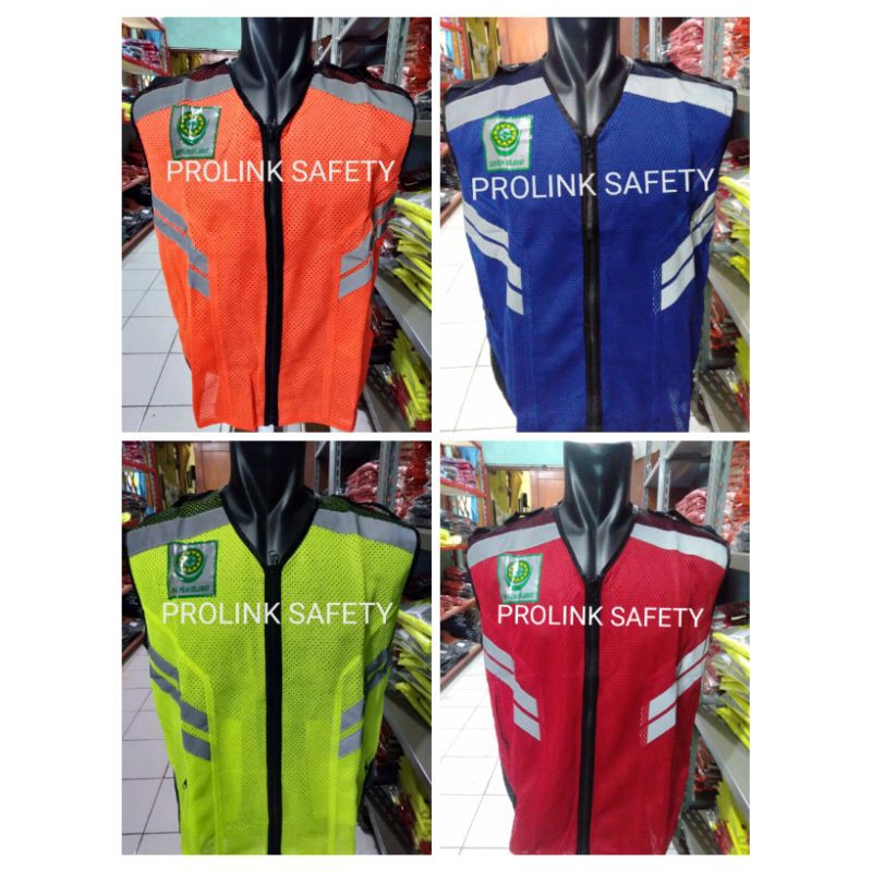 ROMPI SAFETY JARING ALLSIZE 4 WARNA BERLOGO SAYA PILIH SELAMAT ORANYE HIJAU BIRU MERAH