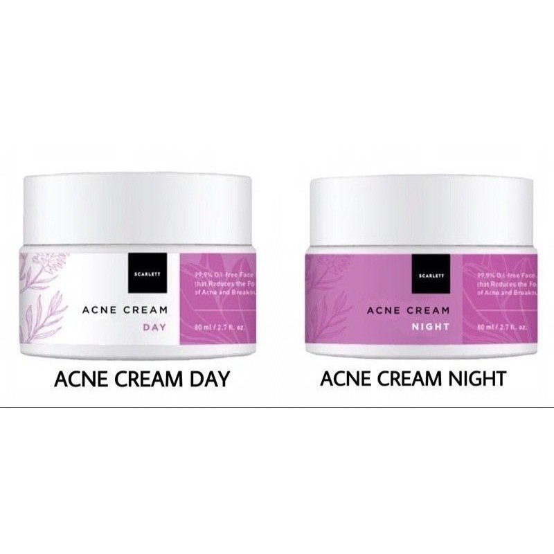 Jual [50gr] K201 | Scarlett Acne Day Cream & Night Cream | Scarlett