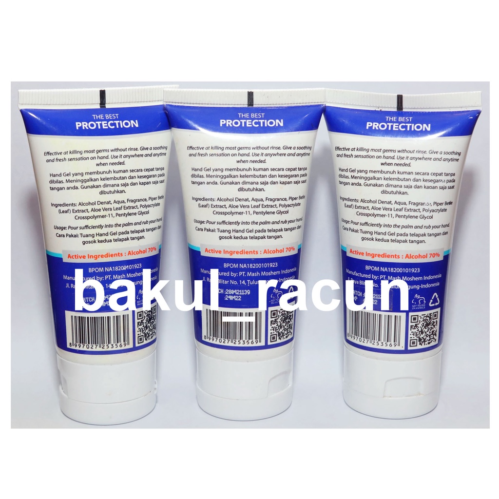 Antiseptic Hand Gel Anti Bachterial Antiseptik Pembunuh Anti Kuman Pembunuh Bakteri Kill Most Germ Alkohol isi 50ml