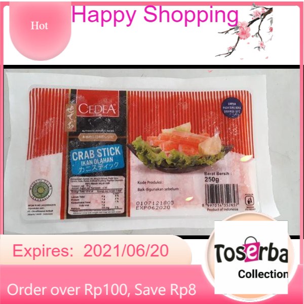 

Toserba Collection Cedea Crab Stick 250 gr Frozen Food Bandung - Cimahi