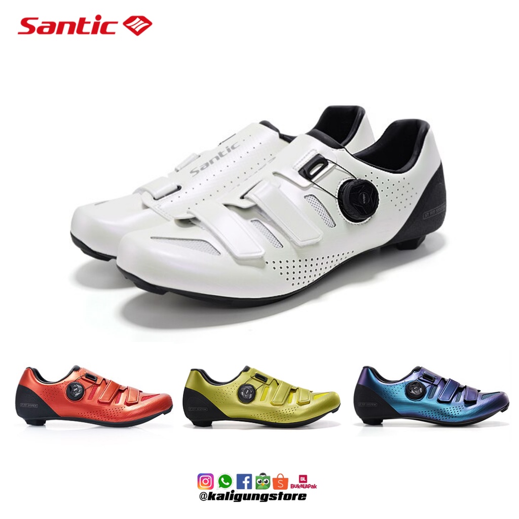 SANTIC Polar Sepatu Cleat Roadbike sole Carbon - Road Cycling Shoes - Sepatu Cleat Sepeda Road bike 