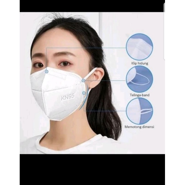 masker kn95 putih/biru