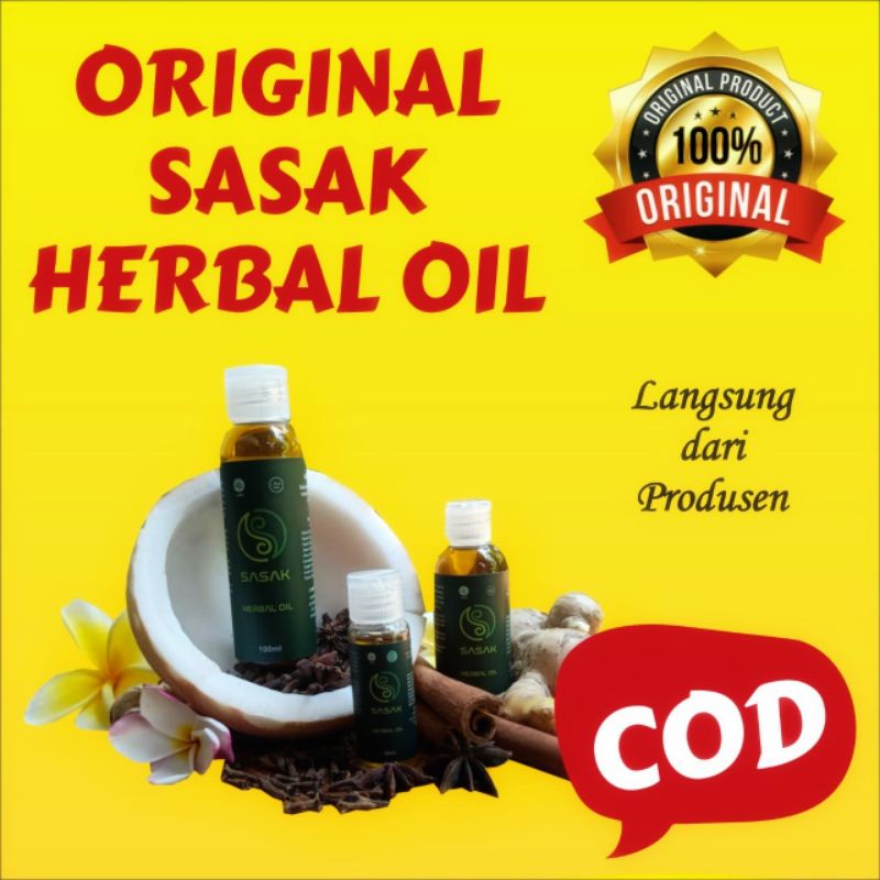 Sasak herbal oil(Minyak sasak herbal) ukuran 20 ml.