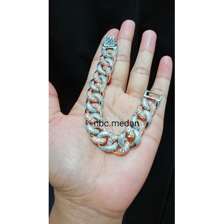 gelang sisik naga titanium (tebal dan ada mutiaranya