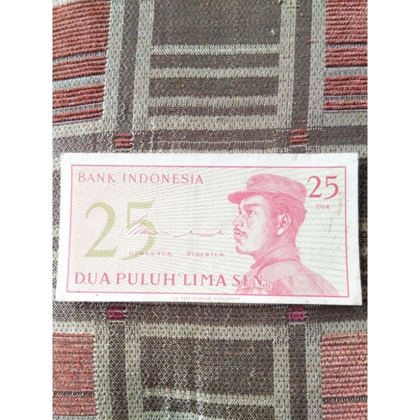 uang kuno kertas 25 sen tahun 1964