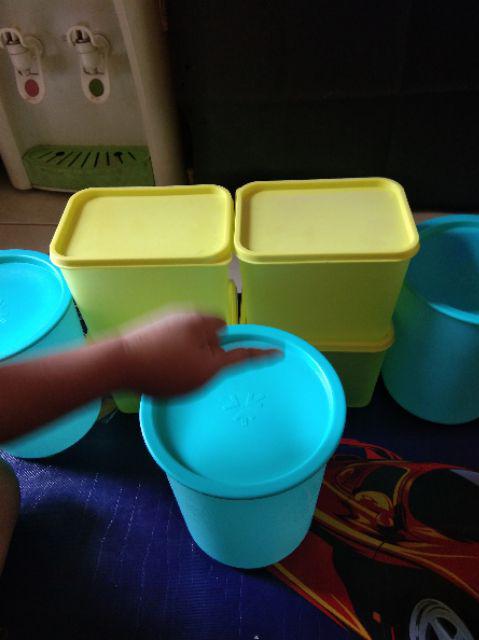 Cpm Tifany Storage Set Of 4 Pcs Hijau Lemon/ Toples Plastik/ Toples Kerupuk