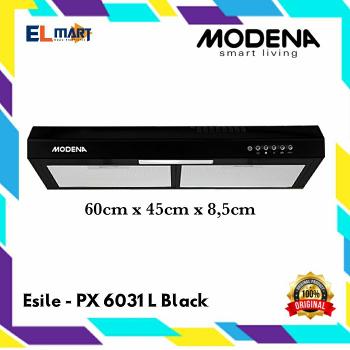 Cooker Hood Modena 60cm PX 6031L 6031 L PX6031L Penghisap Asap Dapur