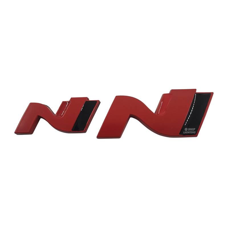 1pc Stiker Emblem Logo Nline Bahan Metal Untuk Dekorasi Mobil Hyundai