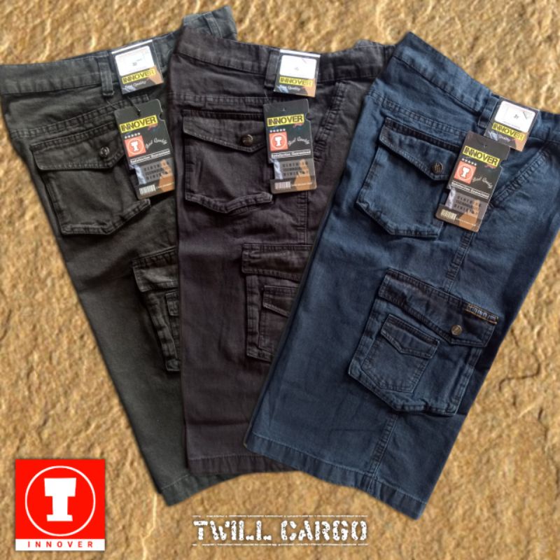 Celana Pendek Cargo Pria Size 27-38 Kimpul Gunung PDL Army Doreng Mma Distro Casual Outdoor Innover