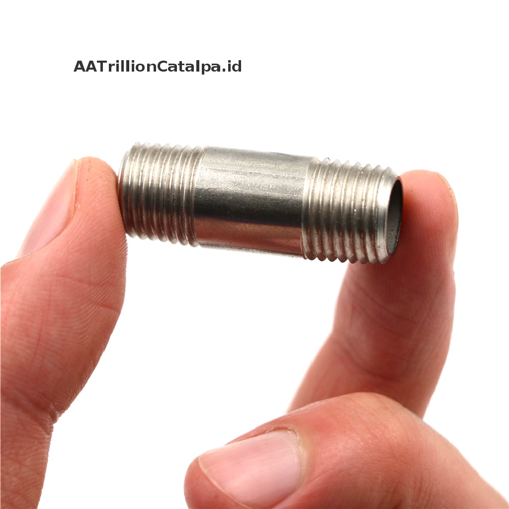 (AATrillionCatalpa) Fitting Pipa Male 1 / 4 &quot;1 / 4&quot; Bahan Stainless Steel SS304 NPT