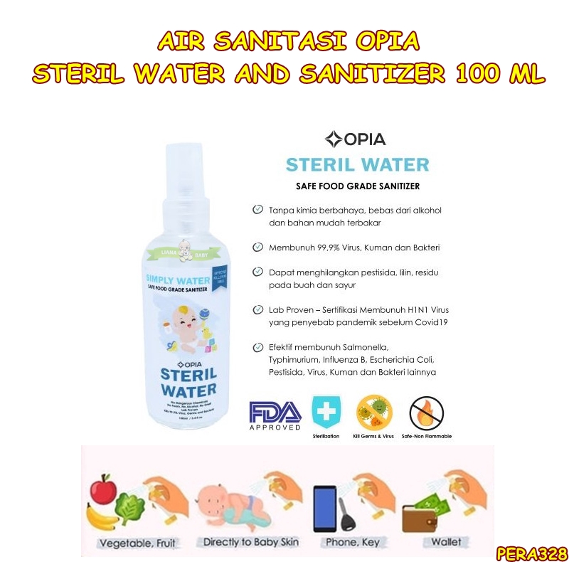 PERA328 AIR SANITASI OPIA STERIL WATER AND SANITIZER 100 ML