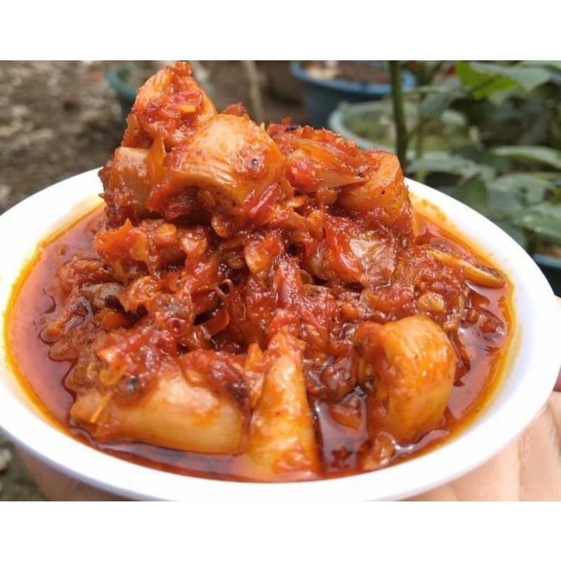 sambal paru /sambal cumi bu mun/150 gram/kemasan jumbo/by reynata.food