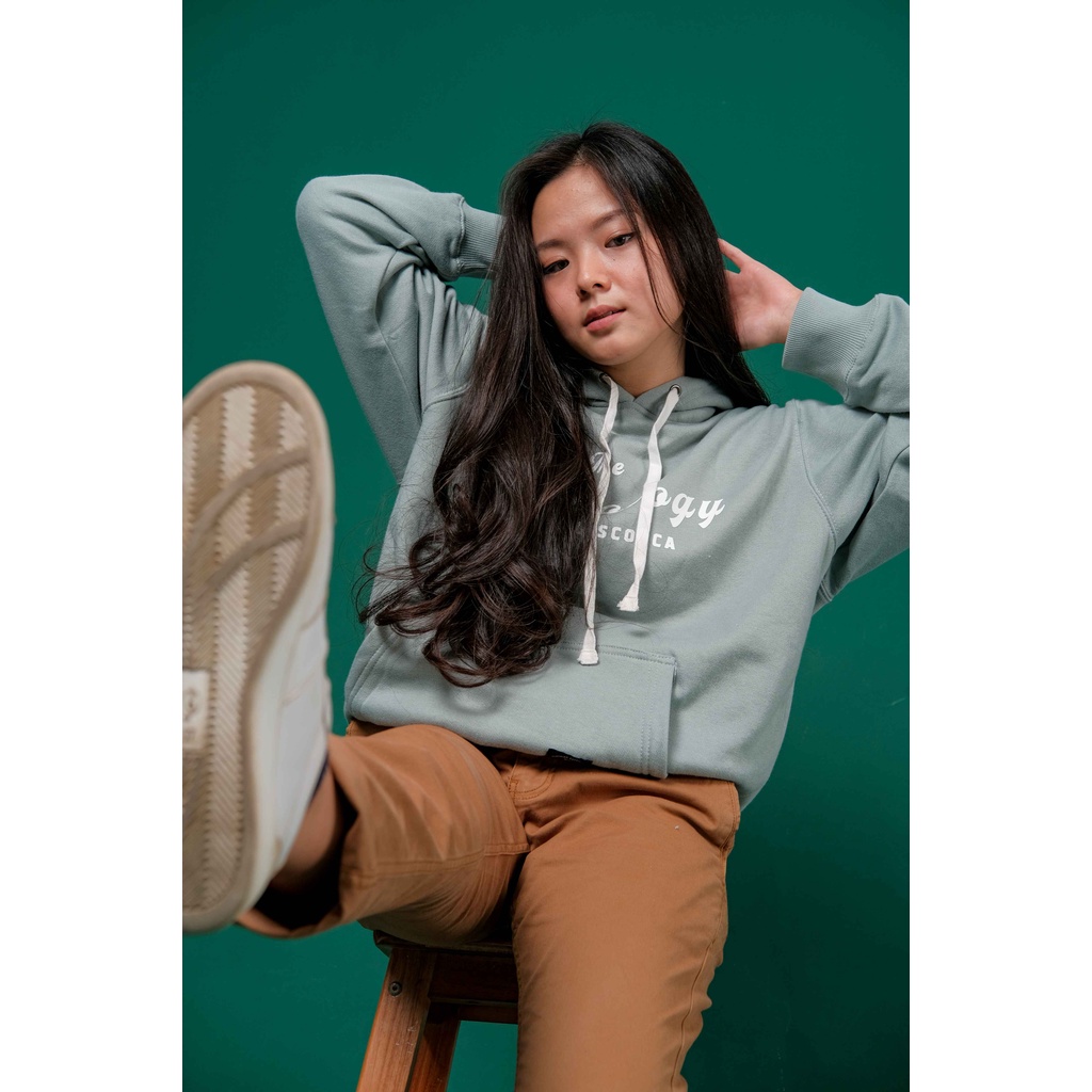 Cottonology Hoodie Wanita San Francisco Hijau Tosca-2