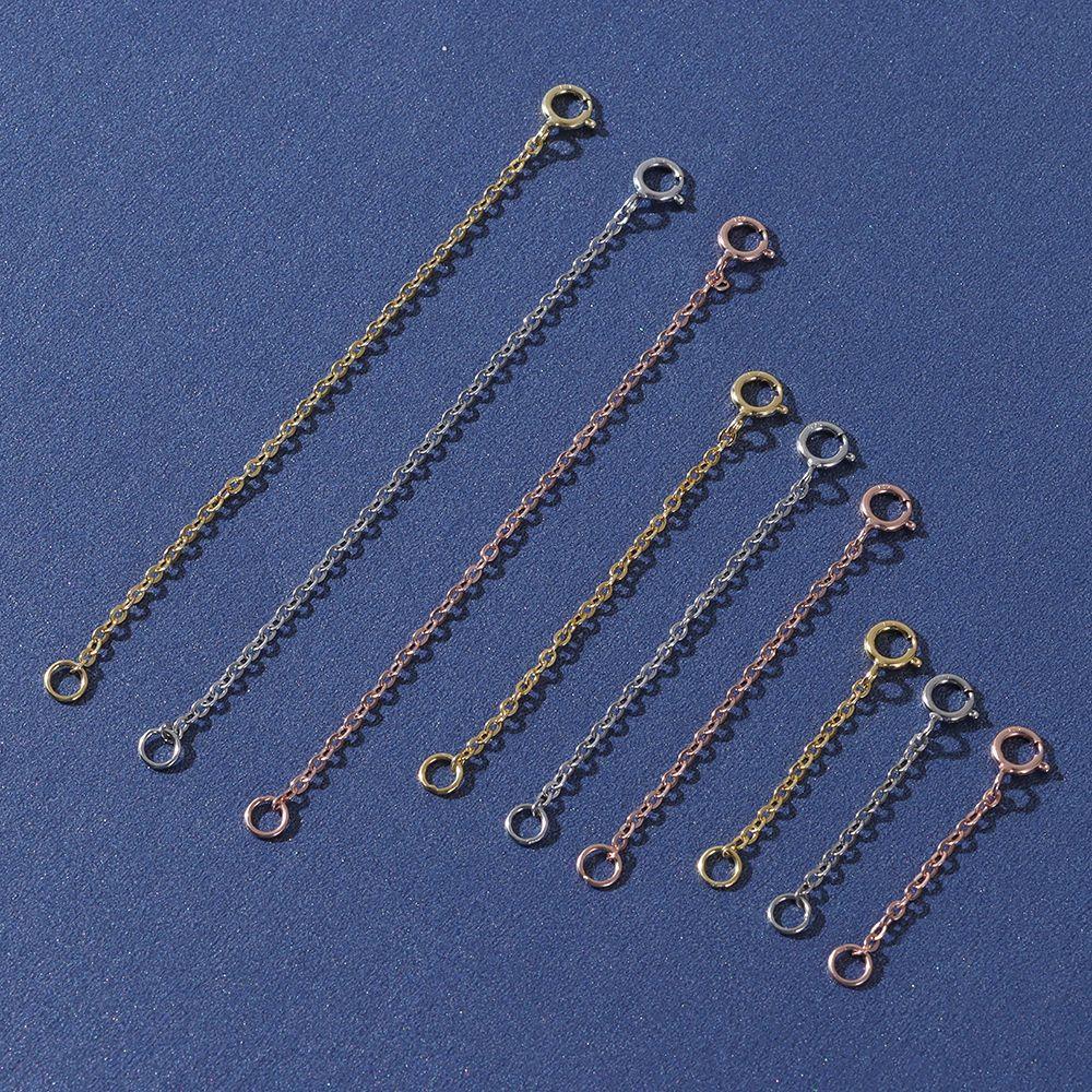 Lily Extender Safety Chain Extender Temuan &amp; Komponen Perhiasan Rose Gold Tahan Lama DIY