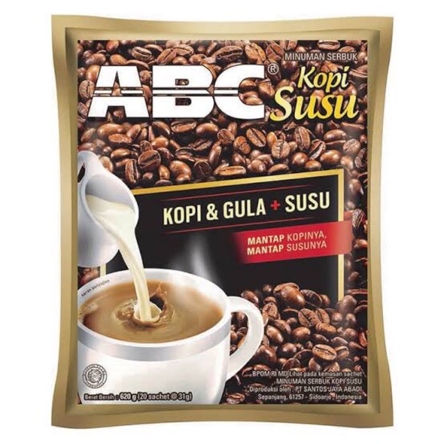 Kopi ABC Susu Dus / Kopi Susu ABC Karton / Kopi ABC sachet Renceng / Kopi ABC 6bag x 20bks x 31g