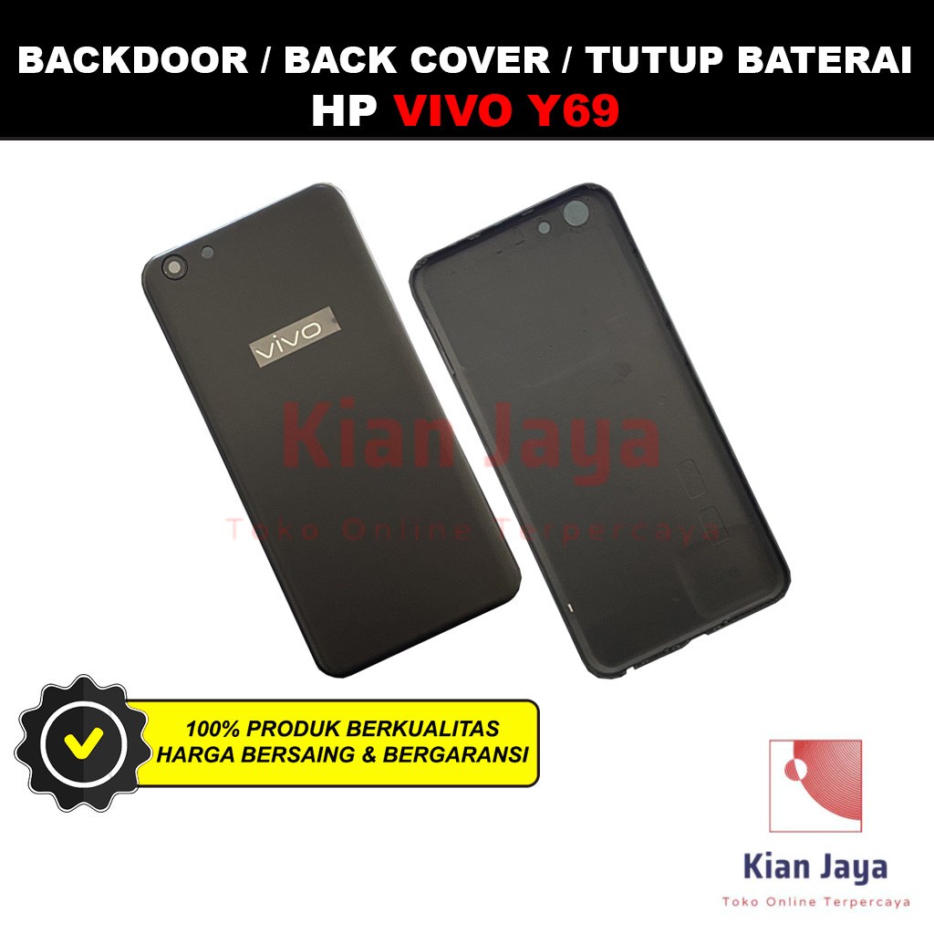 Backdoor Vivo Y69 Back Cover Tutup Belakang Baterai Cassing Casing Backcase Original