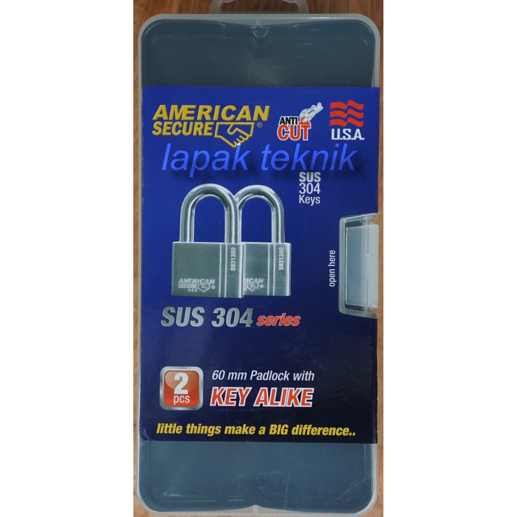 Jual American Secure Gembok Anti Potong 60mm Pendek (2 Pcs) | Shopee ...