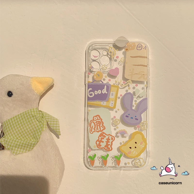 Oppo A15 A54 A74 A95 Reno 5 6 Reno 4 4F 5F 4Lite A33 A53 A5 A9 2020 A1K A3s A12 A5s A12e A7 A16 A31 A94 A92 A35 A15s A11 A11K A32 A93 F17pro F19pro Ins Cute Cartoon Graffiti Case Soft Clear Transparent Cover-5