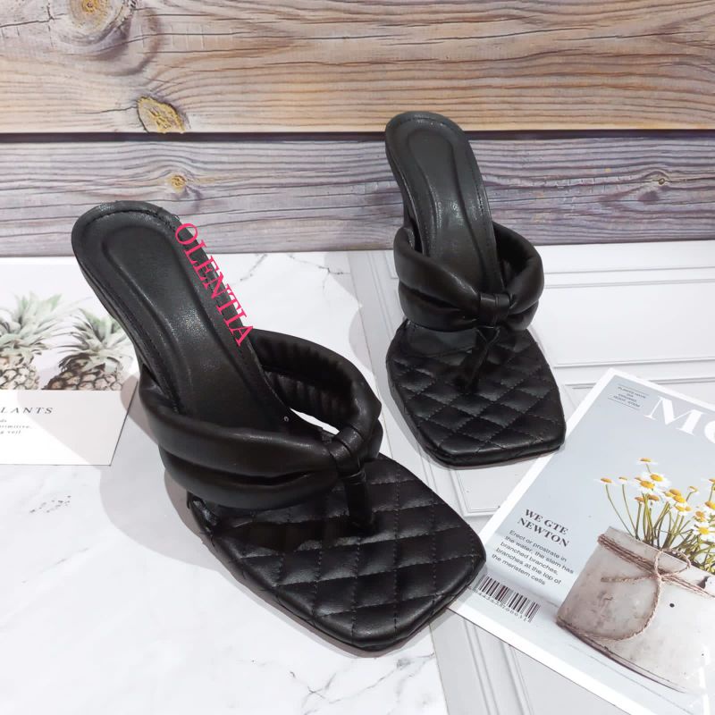 Sandal wanita Heels jepit busa empuk RD 03