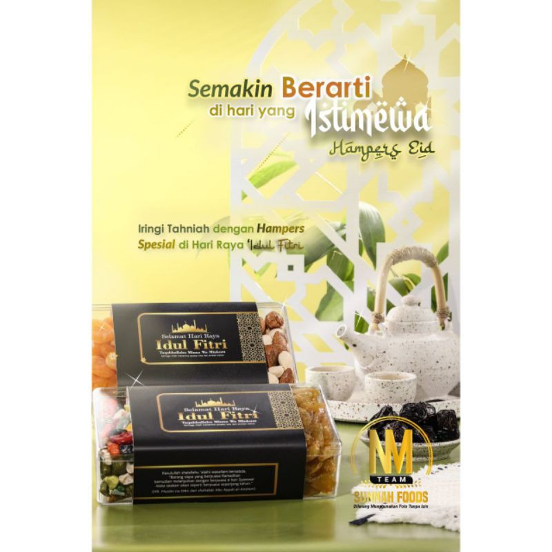 

Paket Sekat Tiga / Hampers ( kismis kecil,ajwa,kacang arab)