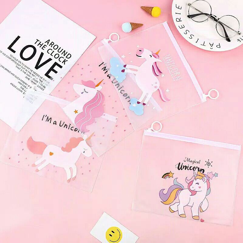 ⭐️ Jendela Kosmetik ⭐️ Tempat Pensil Anak / Kotak Pensil Anak / Tempat Pensil Unik /  Kotak Pensil Unik ( Motif Unicorn )