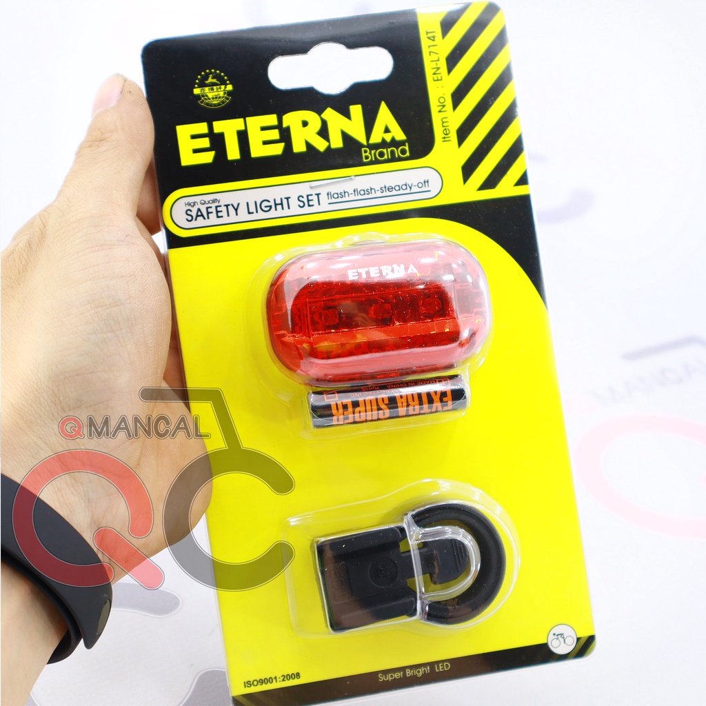 Lampu LED Sepeda Reflektor Baterai AAA Eterna Waterproof