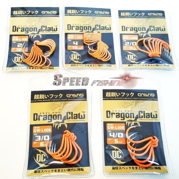 NEW Kail Hook Dragon Claw Single Pancing Kuat Saltwater Popping Jigging - Size 4