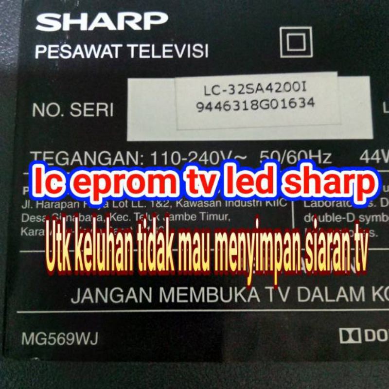 Ic eprom eeprom memory spi flash TV led sharp LC-32SA4200I