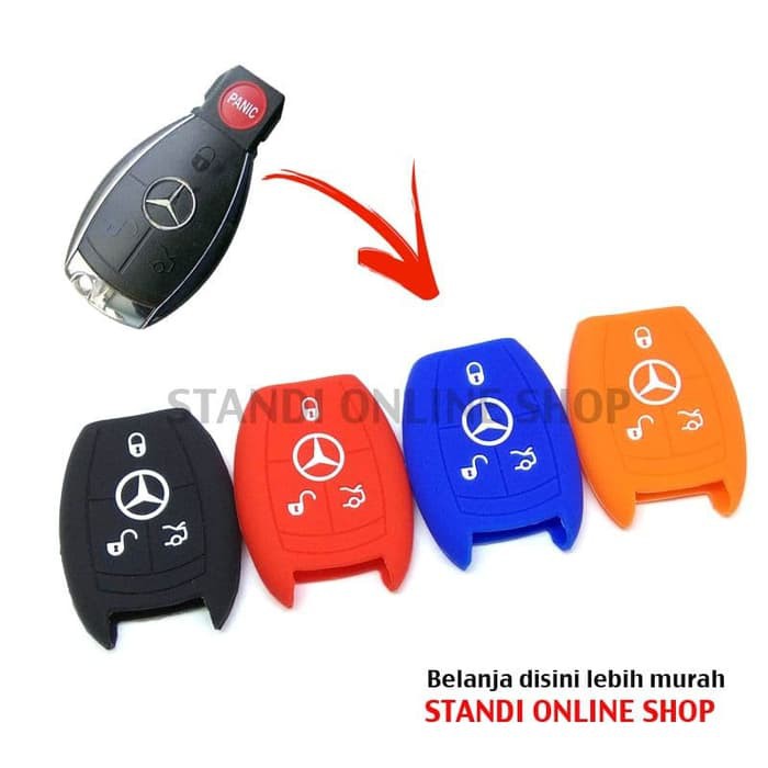 Kondom Kunci Silikon Remote Cover Smartkey Mercedes Benz A E S C Class