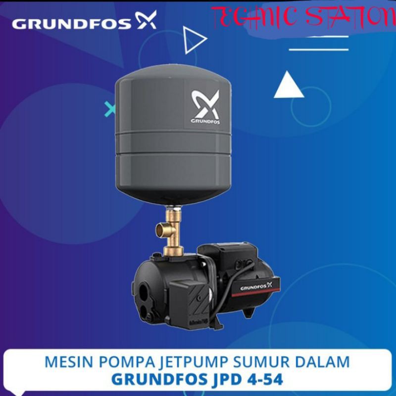 Mesin Pompa Air Sumur Dalam JetPump Grundfos JPD 4-54 PT - JD Basic 4