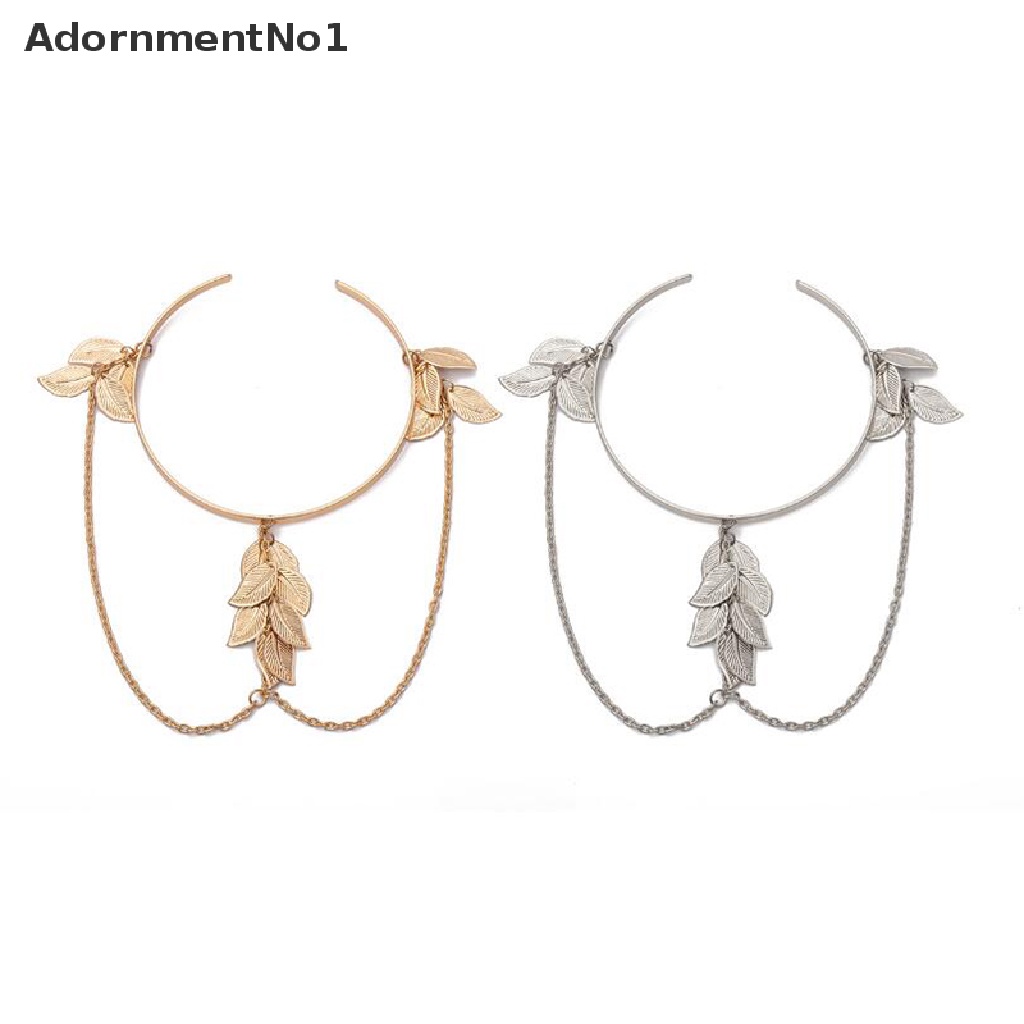 (AdornmentNo1) Gelang Tangan Rantai Motif Daun Gaya Boho Retro Untuk Wanita