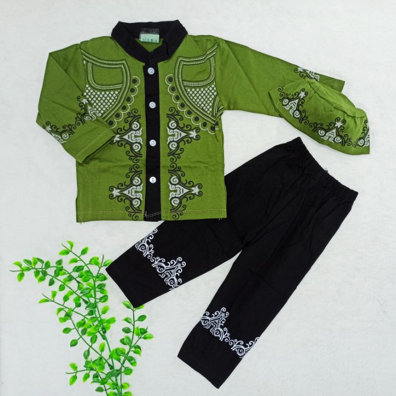 Baju Koko Anak Size 2-4tahun / Pakaian Anak Laki-laki / Baju Lebaran / Baju Muslim / Setelan Anak