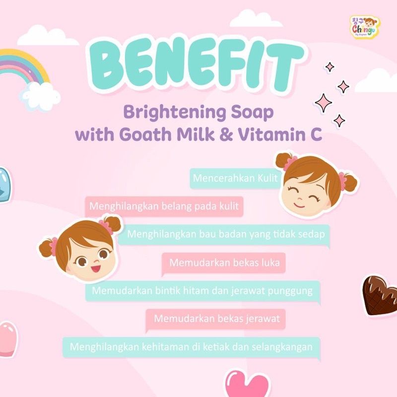 READY (BPOM) BRIGHTENING SOAP CHINGU BY KIYOWO WITH COLLAGEN &amp; VITAMIN C 35GR