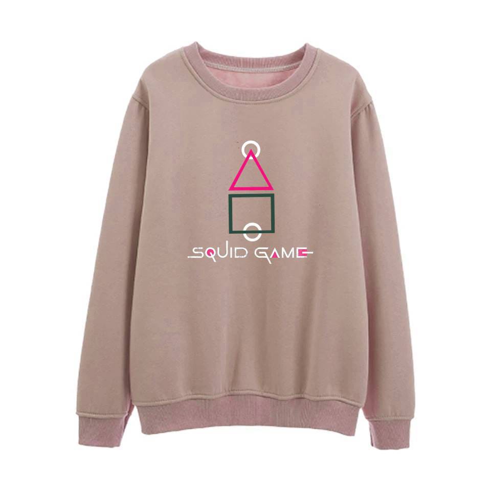 SWEATER CREWNECK SQUID GAME FLEECE UNISEX TEBAL MURAH TERBARU'