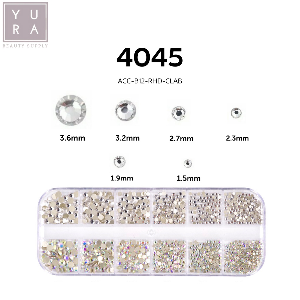 HIASAN KUKU NAIL ART Manik-manik Swarovski DECORATION DIY RHINESTONES DIAMOND BOX ISI 12