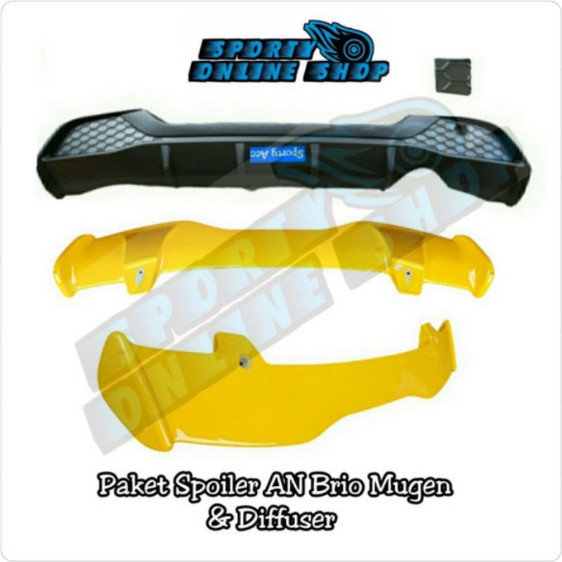 Paket Spoiler Brio New Model Mugen + Diffuser