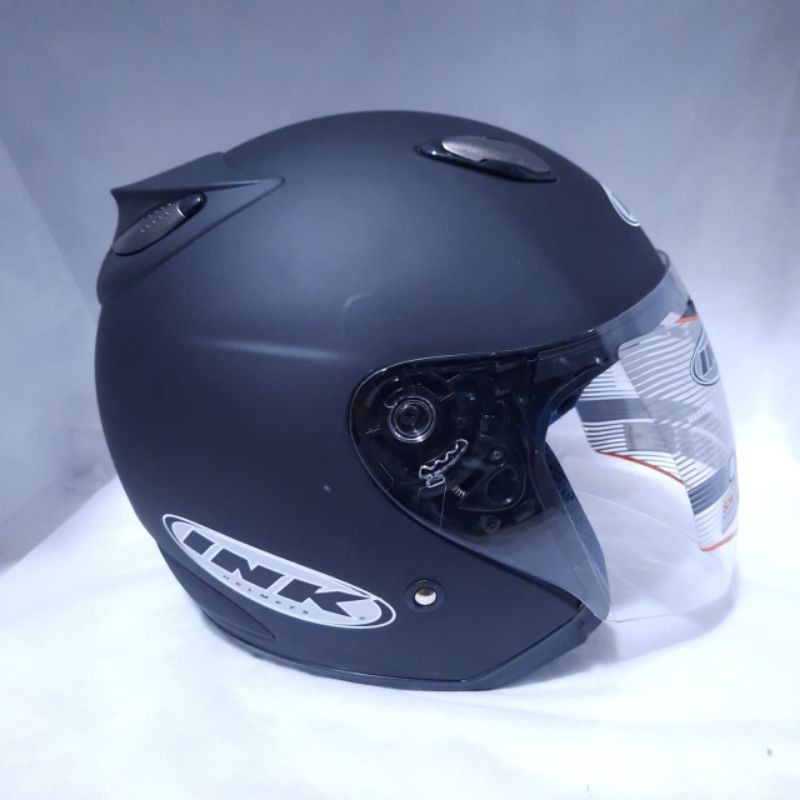 HELM INK CENTRO SOLID HITAM DOFF HELM HALF FACE HELM ORIGINAL