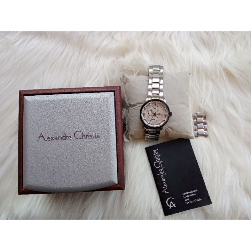 Preloved jam Alexandre Christie wanita silver