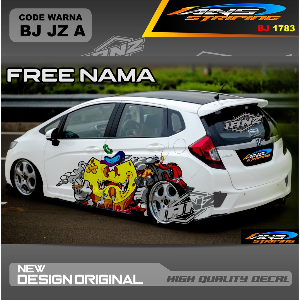 STIKER VARIASI MOBIL HONDA JAZZ AGYA AYLA AVANZA DLL / STIKER DECAL MOBIL ANIMASI / STIKER MOBIL