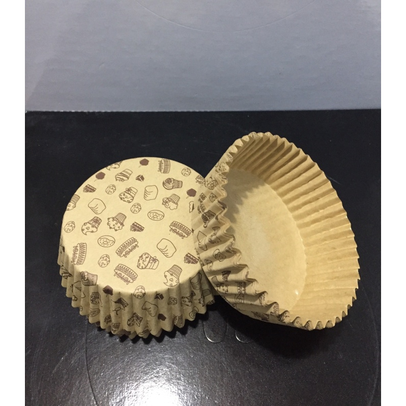 

S54Adns Paper Cup Case Roti Bulat Coklat Laminating S2D54Sc