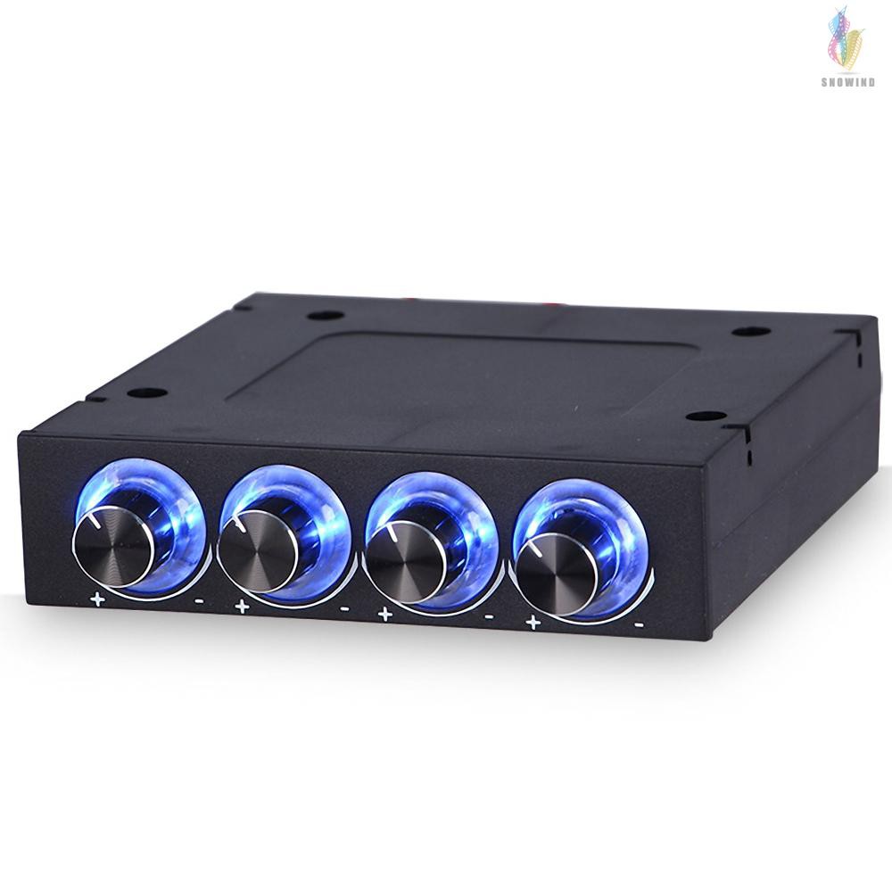 Sunshine Tipway Stw 35 Pc Cpu Hdd 4 Channel Fan Controller Speed Control Adjuster Led Cooling Front Panel Shopee Indonesia
