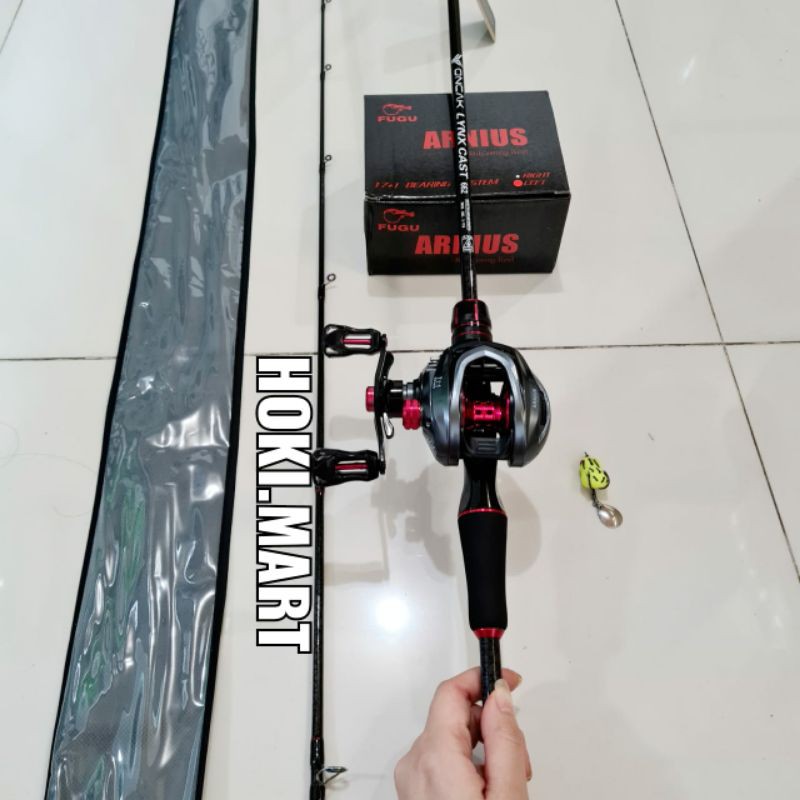 joran bc set oncak lynx cast + fugu arnius free soft frog ( bait casting )