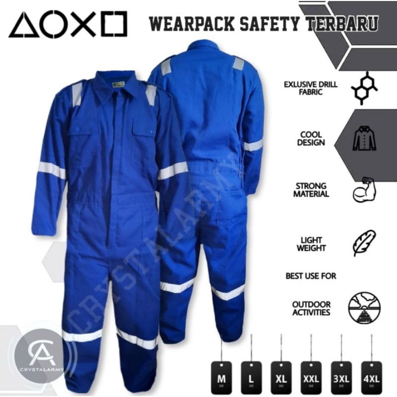 GROSIR Wearpack safety CEMARA / wearpack langsungan / katelpak bengkel / baju bengkel / baju proyek