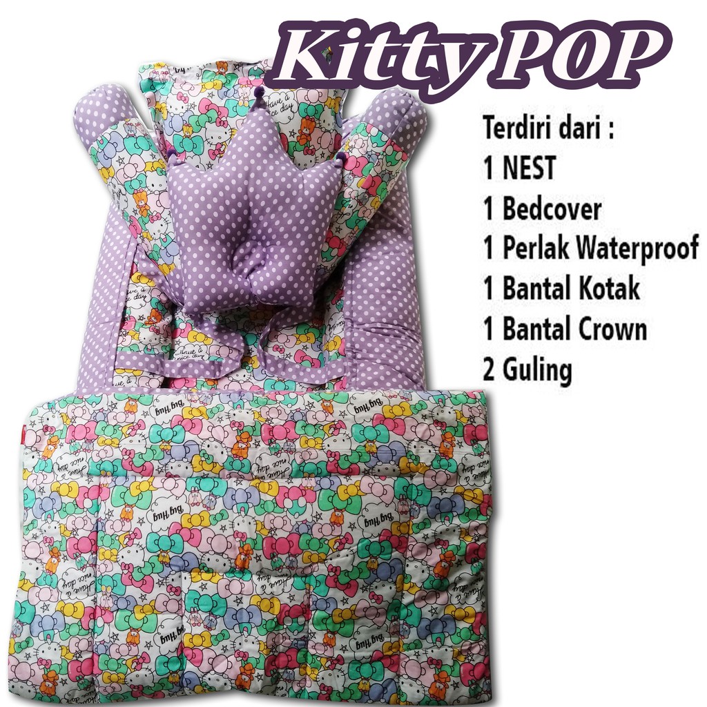 PRE ORDER BABY NEST + BEDCOVER SET BANTAL GULING  CROWN PERLAK PO