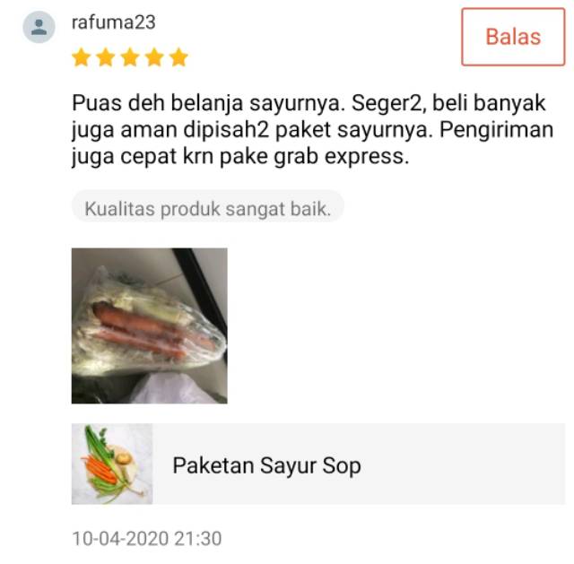 KIRIM INSTAN Paketan Sayur Sop 500gr BONUS Racik Sayur Sop