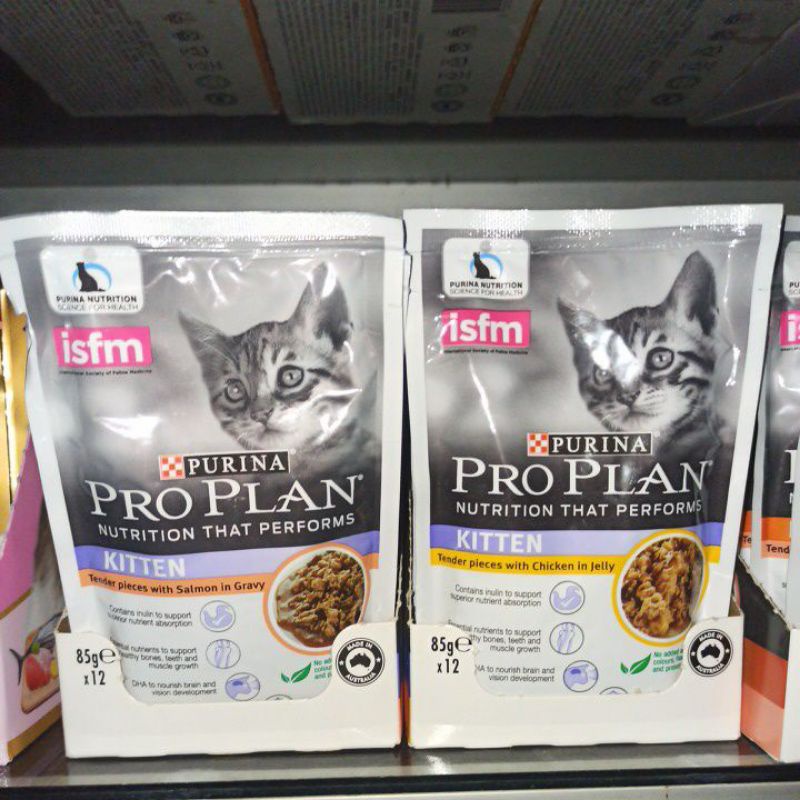 Proplan  sachet kitten 85gr all varian | makanan kucing purina proplan pouch