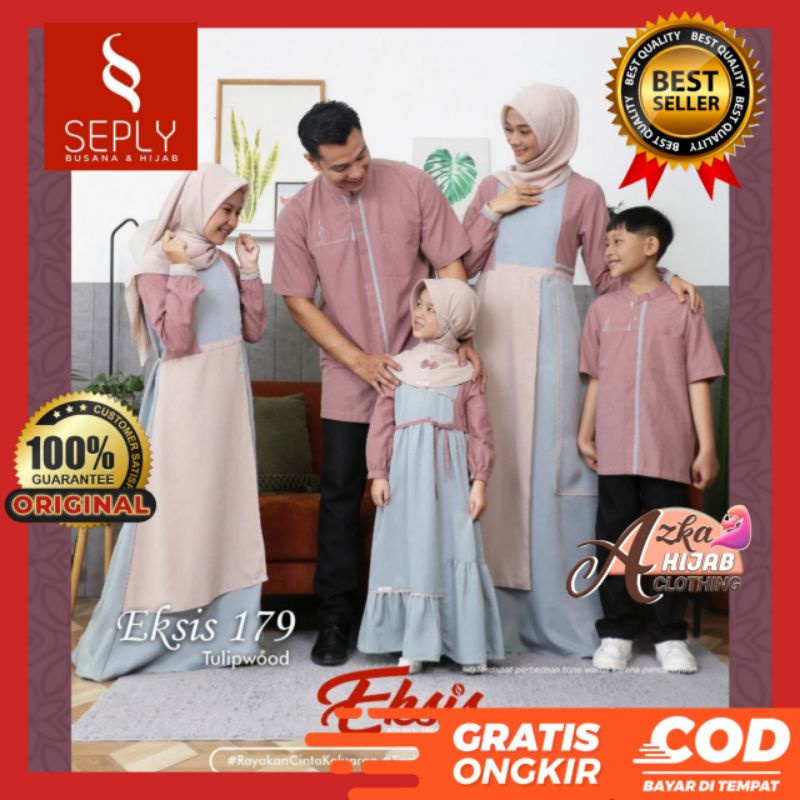 SARIMBIT SEPLY 2022 EKSIS 179 TULIPWOOD / BAJU COUPLE KELUARGA / BAJU MUSLIM COUPLE KELUARGA / BAJU 