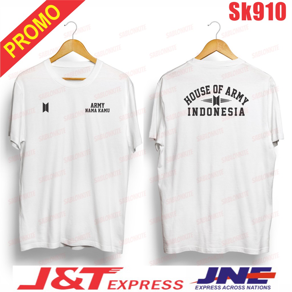 MURAH!!! KAOS KPOP SK910 HOUSE OF ARMY INDONESIA,BISA PAKAI NAMA KALIAN