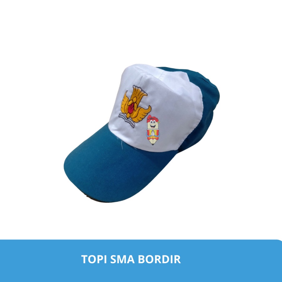 Topi Sekolah / Topi SMA Bordir / Topi SMA Abu
