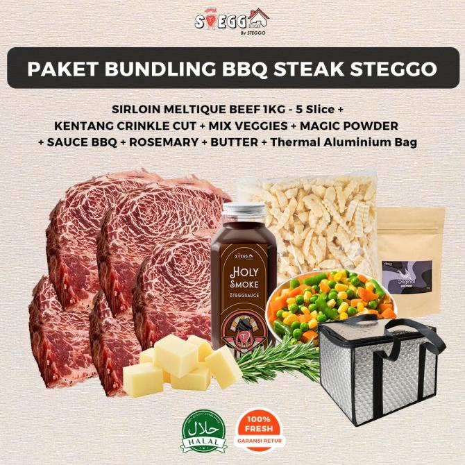 

Paket Hemat Lengkap Bbq Sirloin Beef Steak, Bundling Daging Steak Ee39Keogff